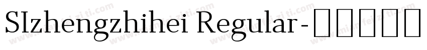 SIzhengzhihei Regular字体转换